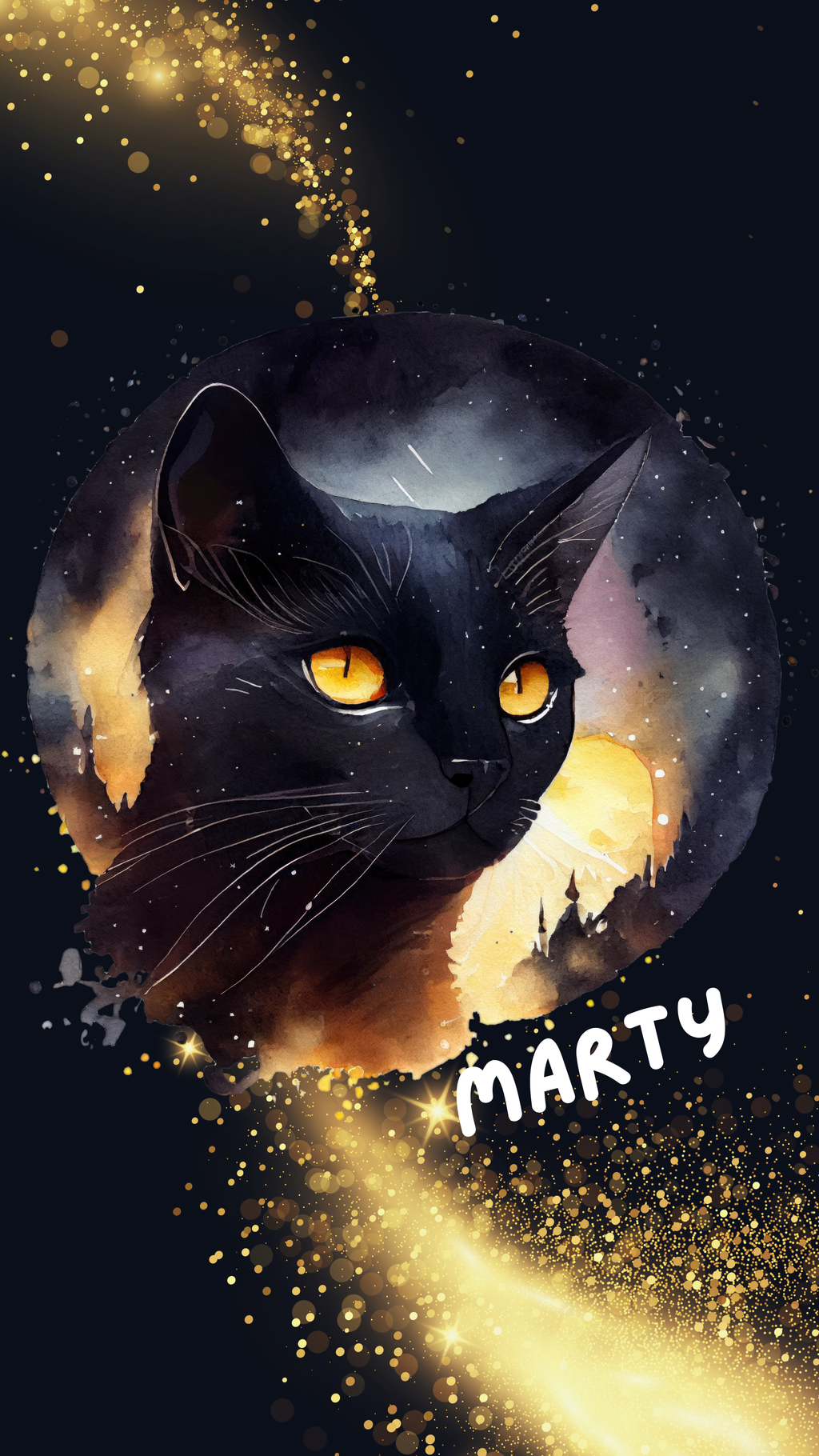 Black space cat (iPhone 17 Pro)