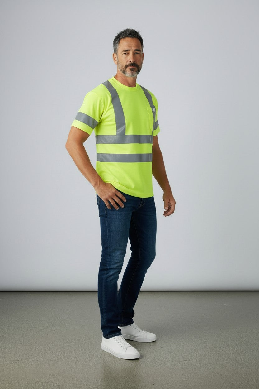 CornerStone CS408 - ANSI 107 Class 3 Short Sleeve Snag-Resistant Reflective T-Shirt - Safety Yellow