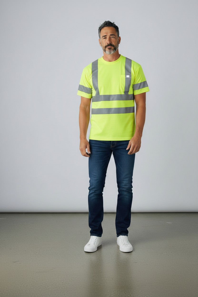 CornerStone CS408 - ANSI 107 Class 3 Short Sleeve Snag-Resistant Reflective T-Shirt - Safety Yellow